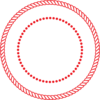 Round Circle Rope Border W Dots Seal Clip Art